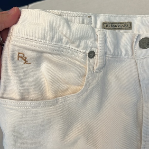 RALPH LAUREN WHITE HIGH RISE FLARE JEANS SIZE 28 - Picture 5 of 17